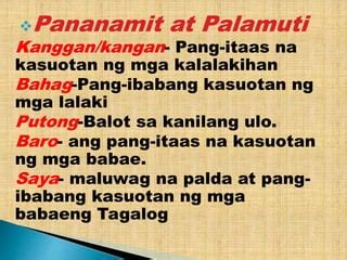 palamutak meaning|PALAMUTI (Tagalog).